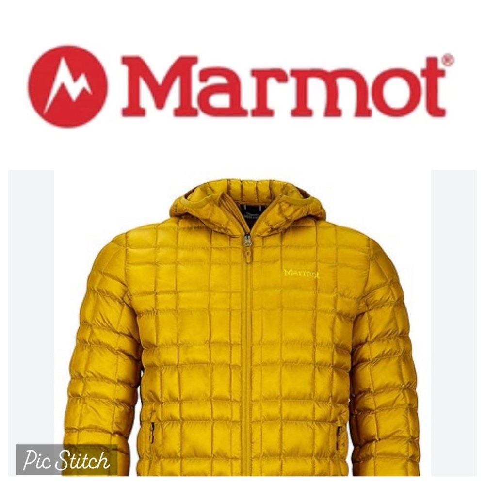 Beautiful New Marmot Featherless Yellow Jacket with Hood Size XXL Never Worn